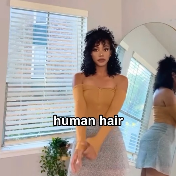 Brand new GORGIUS Natural Boho Curly Bang 12” Wig 🌷 - Picture 4 of 14